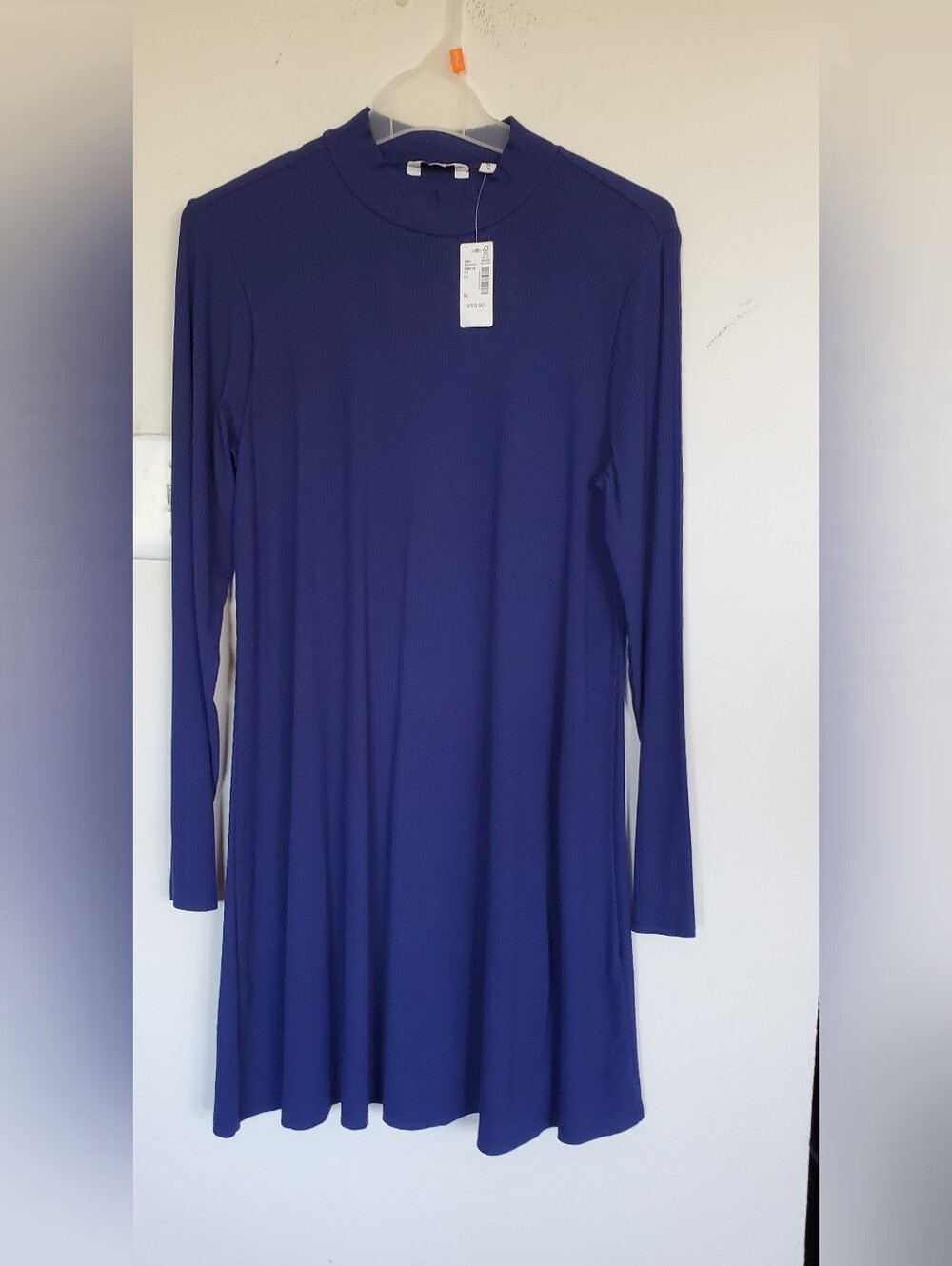 Brand New  ,Elegant Fall  Long Sleeve Swing Dress From Ritmans- Beautiful Royal